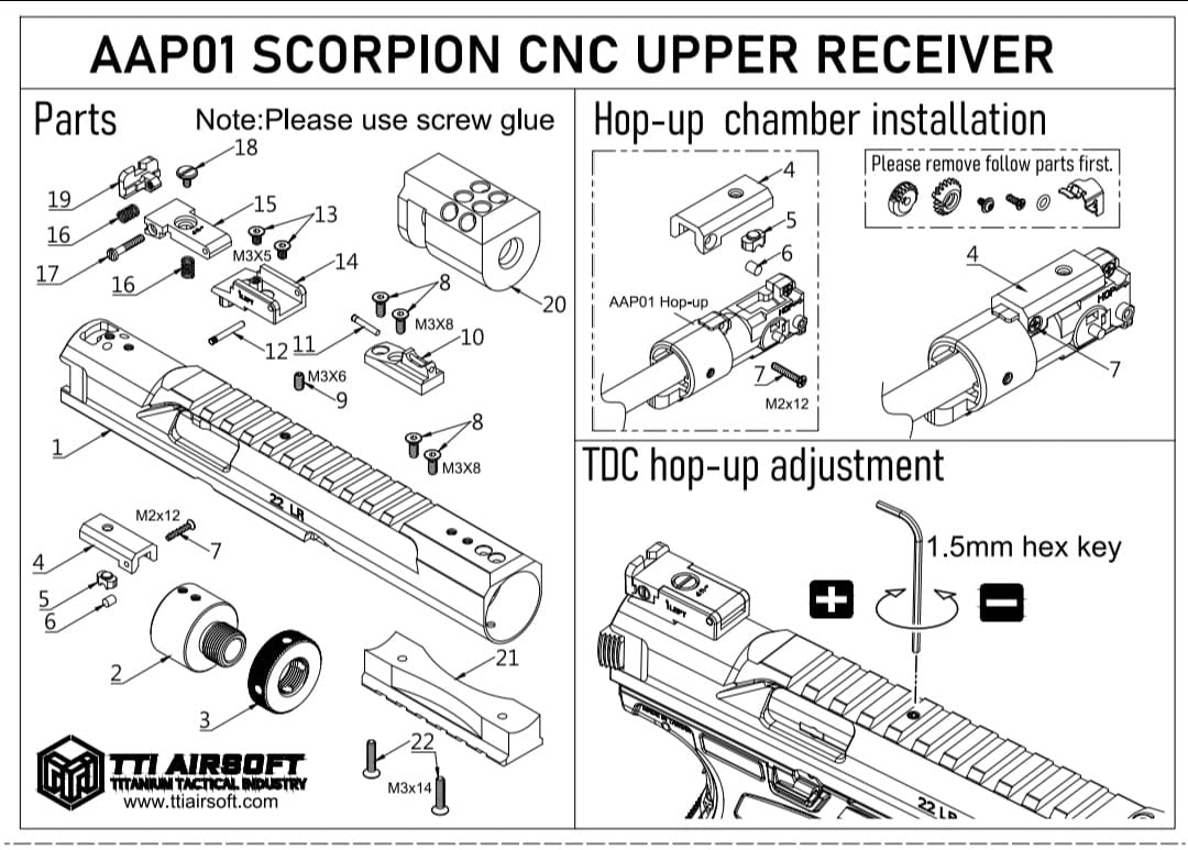 Scorpion Upper Receiver Kit 6"