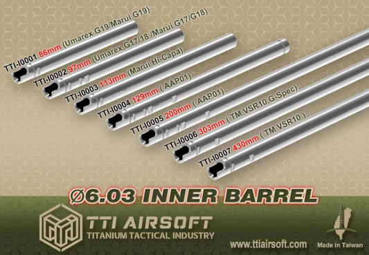TTI 6,03 mm barriles internos GBB