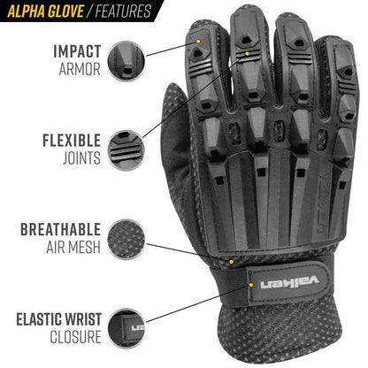 Alpha Full Finger Gloves- Black - Jefe's Airsoft SolutionsgeargloveMAP