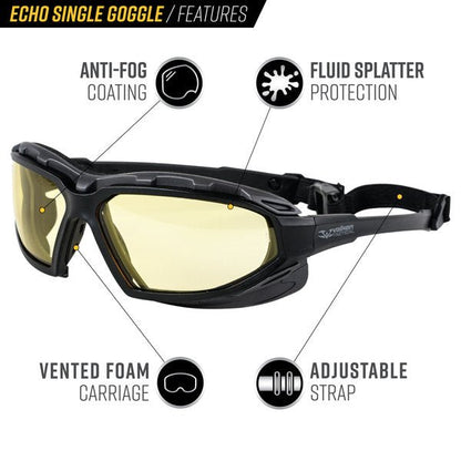 Echo Single Lens Airsoft Goggles - Jefe's Airsoft Solutionsgearheadsethelmet