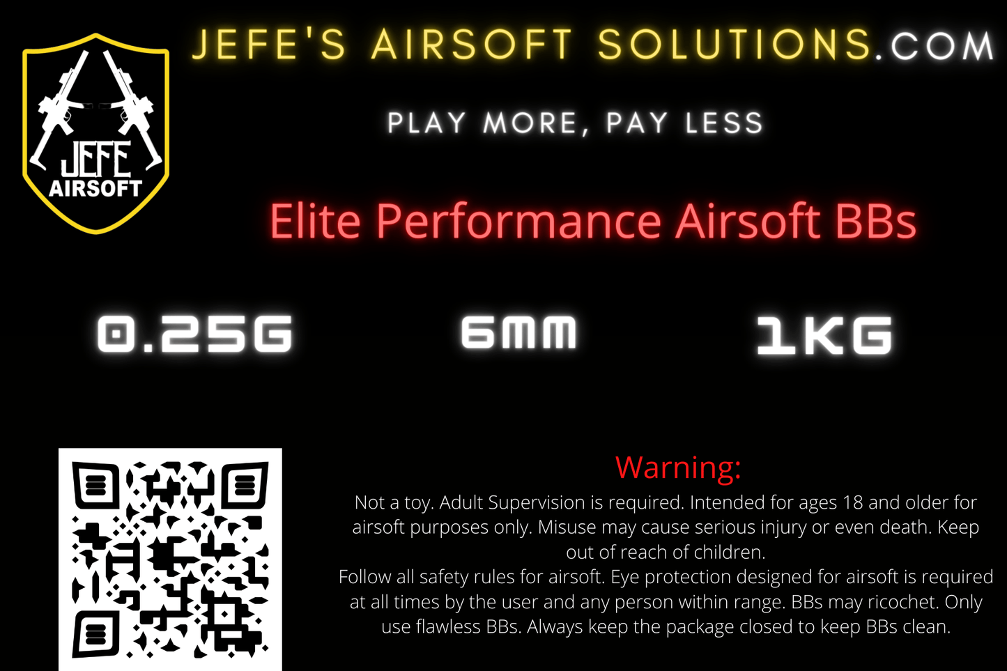 Elite Airsoft BBs - 0.25g 1kg - Jefe's Airsoft Solutionsbbslabor daysubscription