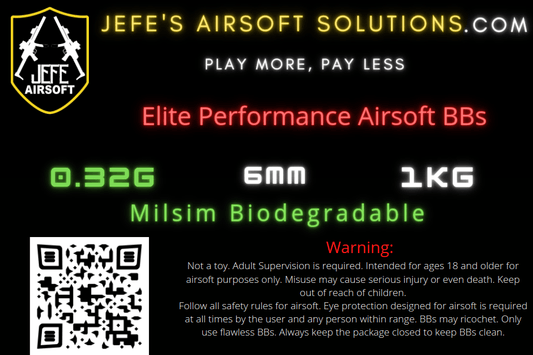 Elite Airsoft BBs Biodegradable - 0.32 1kg - Jefe's Airsoft Solutionsbbslabor daysubscription