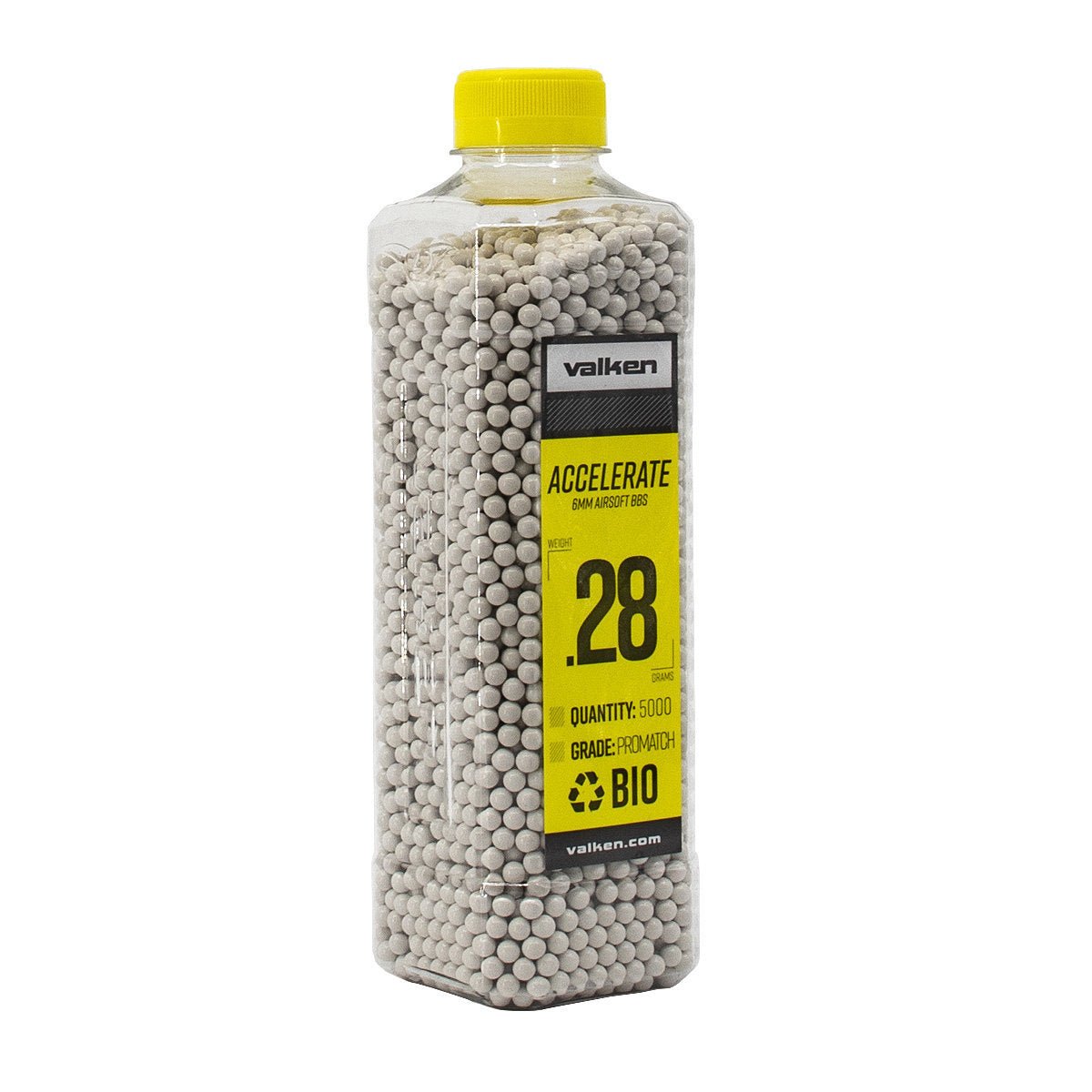 Valken Accelerate ProMatch 0.28g 5,000ct Biodegradable Airsoft BBs - Jefe's Airsoft SolutionsbbsMAPNew